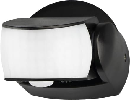 Ledvion - Bewegingsmelder Zwart - Opbouw - Schemerschakelaar - IP65 - 180° - Bereik 12m -Lichtsensor