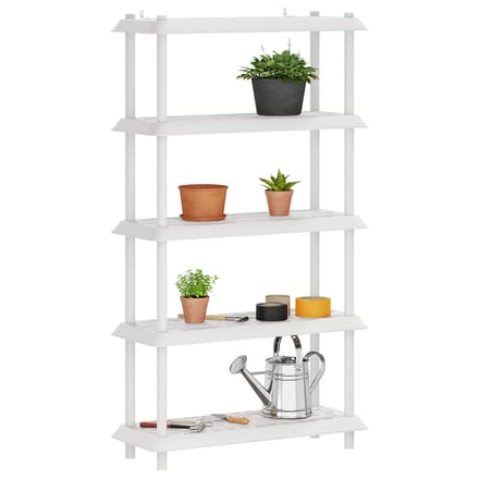 vidaXL - Plankenunit - 5-laags - 100 - x - 40 - x - 177 - cm - PP - Wit