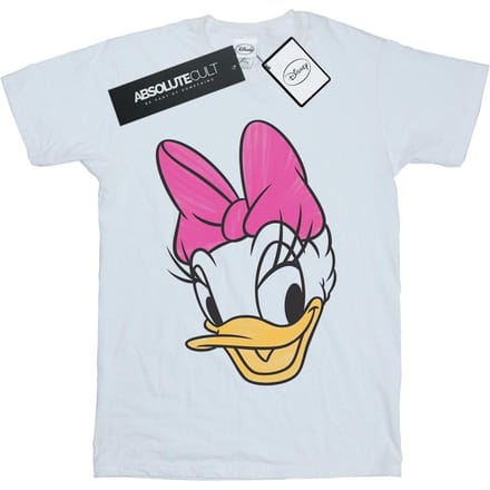 Disney Dames/Dames Daisy Eend Hoofd Beschilderd Katoenen Vriendje T-shirt (Wit)
