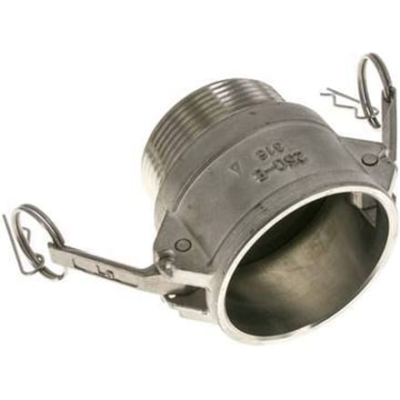 Camlock DN 60 (2 1/2'') Koppeling Rvs2 1/2'' NPT buitendraad Type B MIL-C-27487