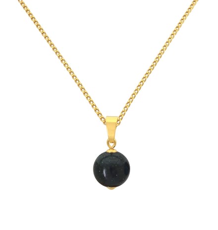 ARLIZI 2084 Ketting groene goudsteen hanger - verguld - 46 cm
