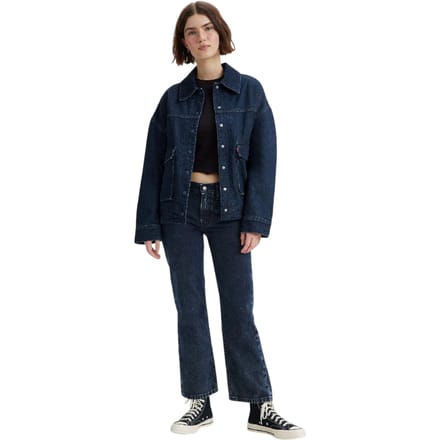 Levis Dames/Dames Denim Mid Rise Straight Leg Jeans (Marine)