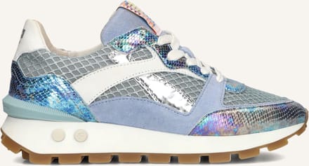 Floris Van Bommel Sfw-10157 Blokki Sneakers - Suède - Dames - Blauw - Maat 41