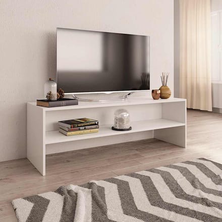 vidaXL - Tv-meubel - 120x40x40 - cm - bewerkt - hout - wit