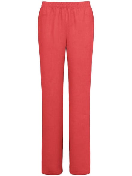 Broek 100% linnen Van Peter Hahn rood