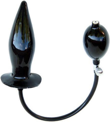Opblaasbare Rubberen Buttplug L - Solid