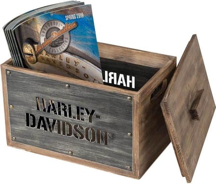 Harley-Davidson Houten Opbergkrat Met Deksel