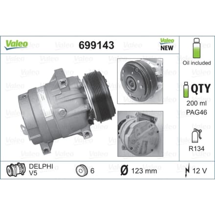 Compressor airconditioning VALEO 699143