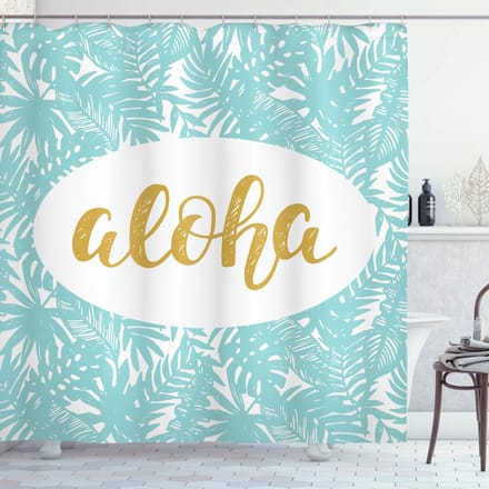ABAKUHAUS Aloha douchegordijn – 175x200 cm – Seafoam geel – 100% polyester