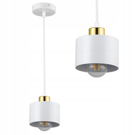 Gouden & Witte Hanglamp E27 Loft Stijl - LED Fitting