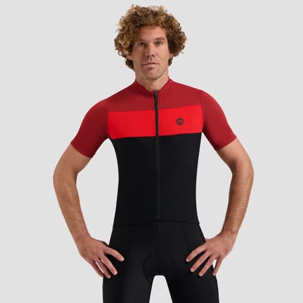 Rogelli Core Block Heren Fietsshirt - Korte mouw - Bordeaux/Rood