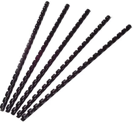Q-CONNECT bindrug 8mm 21 rings 100 stuks zwart