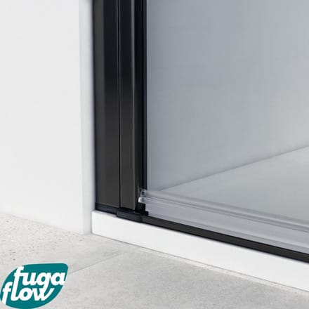 FugaFlow Efficiente Vetro 6211 Douchedeur - 80x200cm - veiligheidsglas - anti kalk - profiel mat zwart