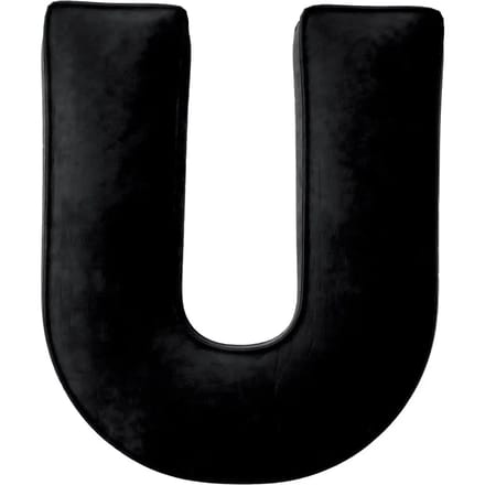 Kussen letter u Yellow Tipi Posh Velvet