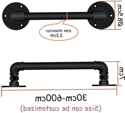 Trapleuning - Muursteun Trap - Veilig Traplopen - Gegalvaniseerd IJzer - 250 cm - Zwart