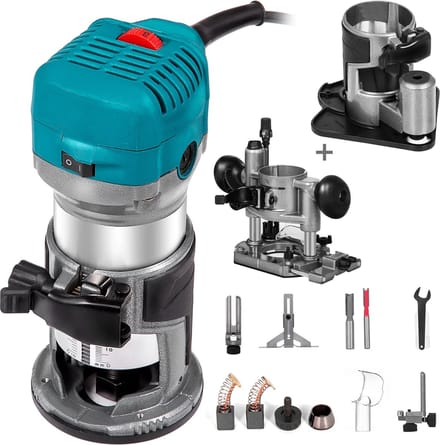 Router 800W Compacte bovenfrees met vaste basis Plunge Base Offset Base
