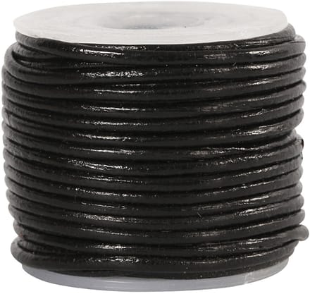 Leerkoord, dikte 1 mm, zwart, 10 m/ 1 rol