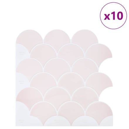 vidaXL - Vis - Schub - Tegel - 20 - st - Licht - Roze - 30 - x - 30 - cm - Polyurethaan - en - PET