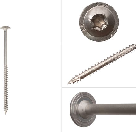 Wovar Tellerkopschroeven RVS A2 6.0 x 120 mm Torx 30 | Doos 100 Stuks