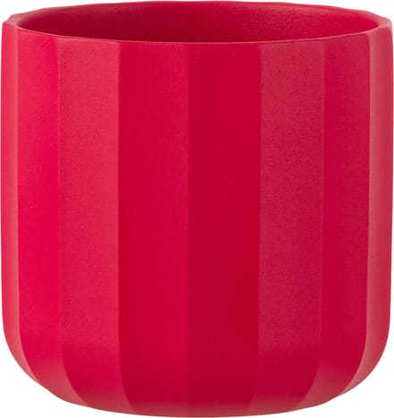 J-Line bloempot Summer - keramiek - roze - medium - 2 stuks - Ø 15 cm