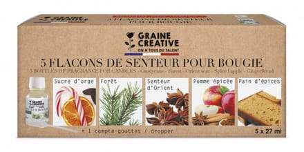 Graine Creative kaarsen geurset 5x27 ml kerst geuren DIY.