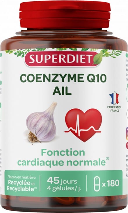 Superdiet Co-enzym Q10 Knoflook 180 Capsules