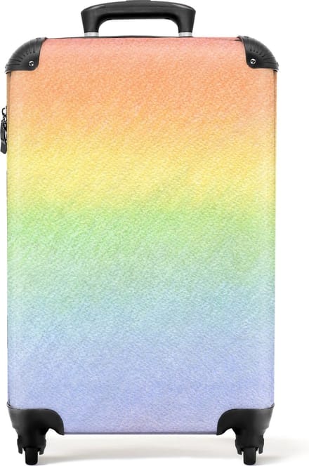 NoBoringSuitcases.com® - Kindertrolley regenboog - Koffer kinderen - 55x35x25
