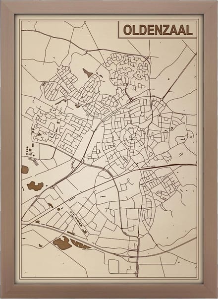 Decoratief Beeld - Houten Van Oldenzaal - Hout - Bekroned - Bruin - 21 X 30 Cm
