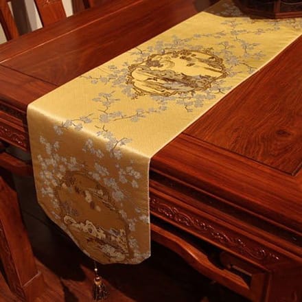 Houten Tafelloper Eettafel Decoratie, Geel, 30 * 183cm