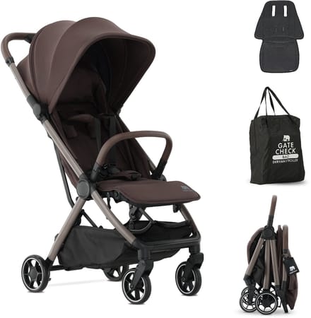 Deryan Air Buggy - Vliegtuig Buggy - 8 kg - Geïntegreerde Tas - Chocolate