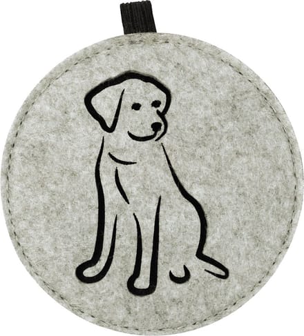 Onderzetters Vilt Hond - Set van 4 - Ø 9 cm