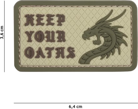 101 Inc Embleem 3D Pvc Keep Your Oaths Coyote  11146