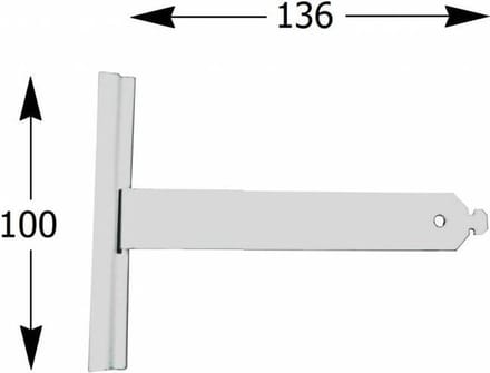 Selve Ophangveer rolluik, lengte 123 t/m 198 mm, mini-E profiel - Rolluik ophangveren