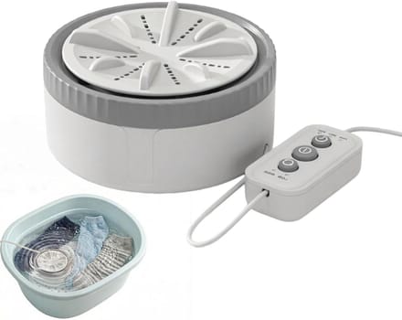 Mini Wasmachine - Draagbare Washer - Delicate Stoffen Wassen - Diepe Reinigingstechnologie - Compact Formaat - Grijs