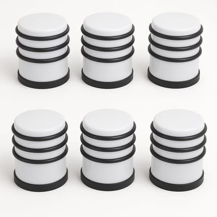 Stopdeurhouder - Wit - Metaal - Set van 6
