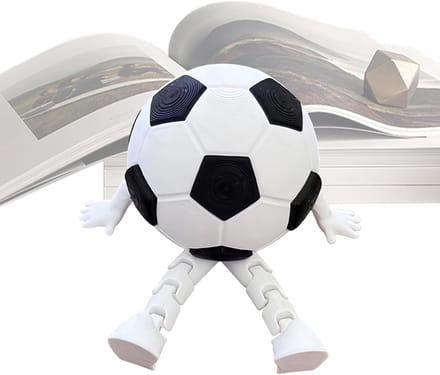 Voetbal Miniatuur - Tafelmodel Figuur - Decoratieve Display - Beweegbare Poten - 8x8 cm - Multicolor