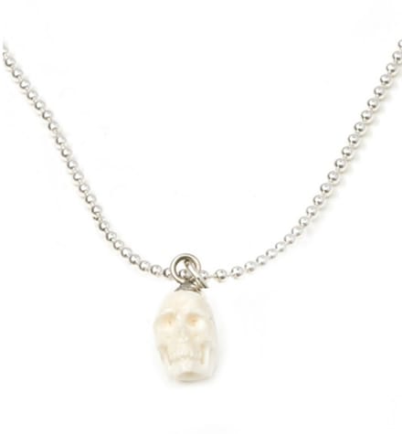 IbizaMen KIDS - Jongens - ketting - ballchain - rvs - schedel small - van bone