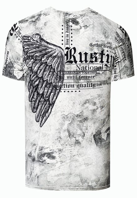 Biker T-shirt met all-over print