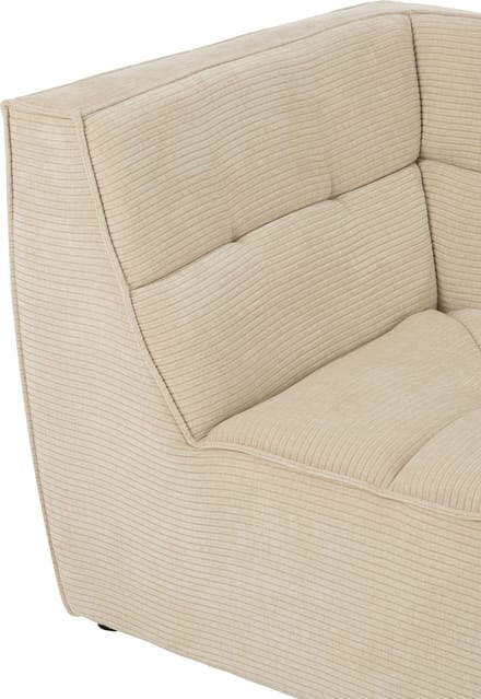 J-Line hoekzetel Grid - hout/schuim - beige