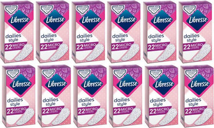 Libresse Micro Inlegkruisjes - 12x22st - Voordeelverpakking
