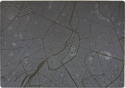 Place Maps Placemat Stadskaart Rotterdam - Kunstleer - Zwart - 1 Stuk