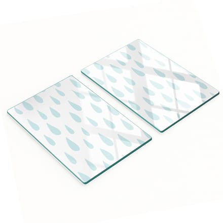 Glazen decoratieve serveerplanken voor snacks Kropelka 2x40x52 cm