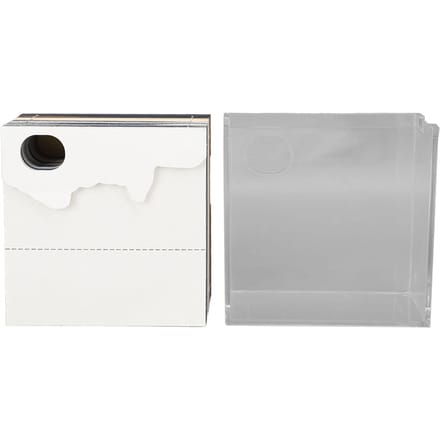Kasteel 3D Memoblok Multifunctioneel 2024 Kalender Notitieblok Gemaksstickers met Licht Kerst gray