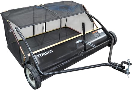 Bladveger 122 cm getrokken type met bak 413 liter Torros GV040