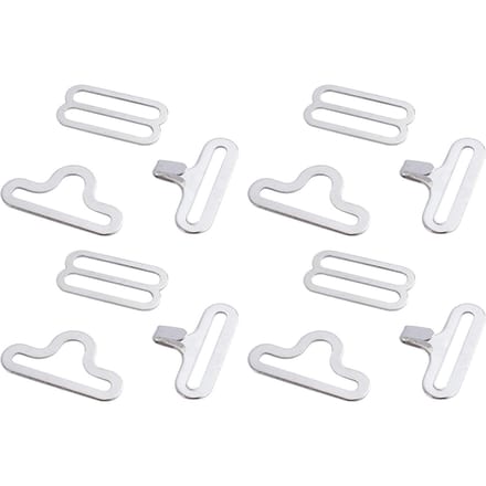 50 sets metalen verstelbare vlinderdas hardware das clip haak sluiting stropdas riem white