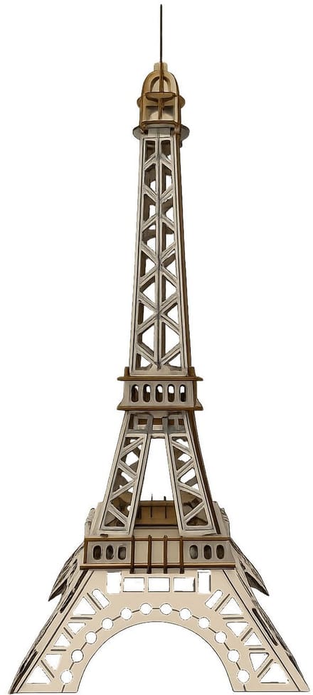 Eiffeltoren - 3D Puzzel met Handleiding - DIY - Miniatuur Modelbouw Hout Kinderen en Volwassenen - Houten bouwpakket - Assemblr