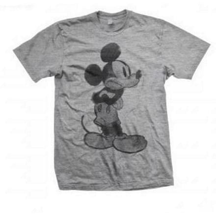 Disney Unisex volwassen Mickey Mouse schets T-shirt (Grijs)