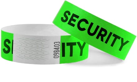 CombiCraft Security Tyrex polsbandjes neon groen - per 100 stuks