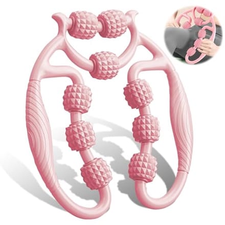 Massageroller voor benen en cellulitis - Handmatige massage rol (roze)