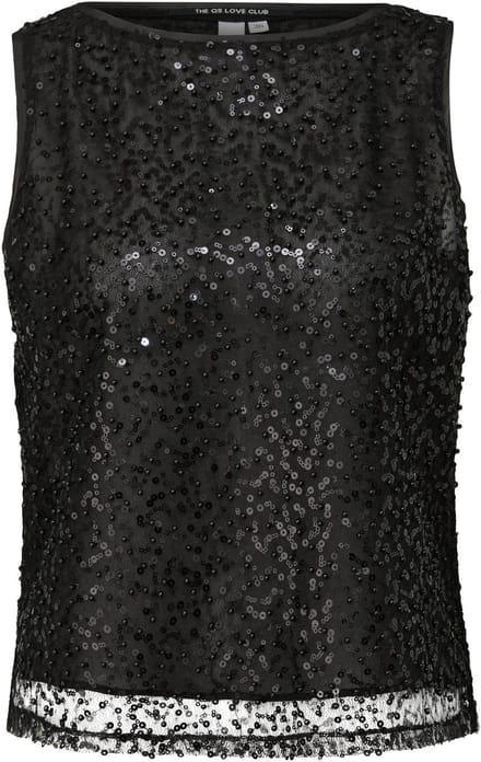 Blouse versierd met parels en pailletten dames QS
